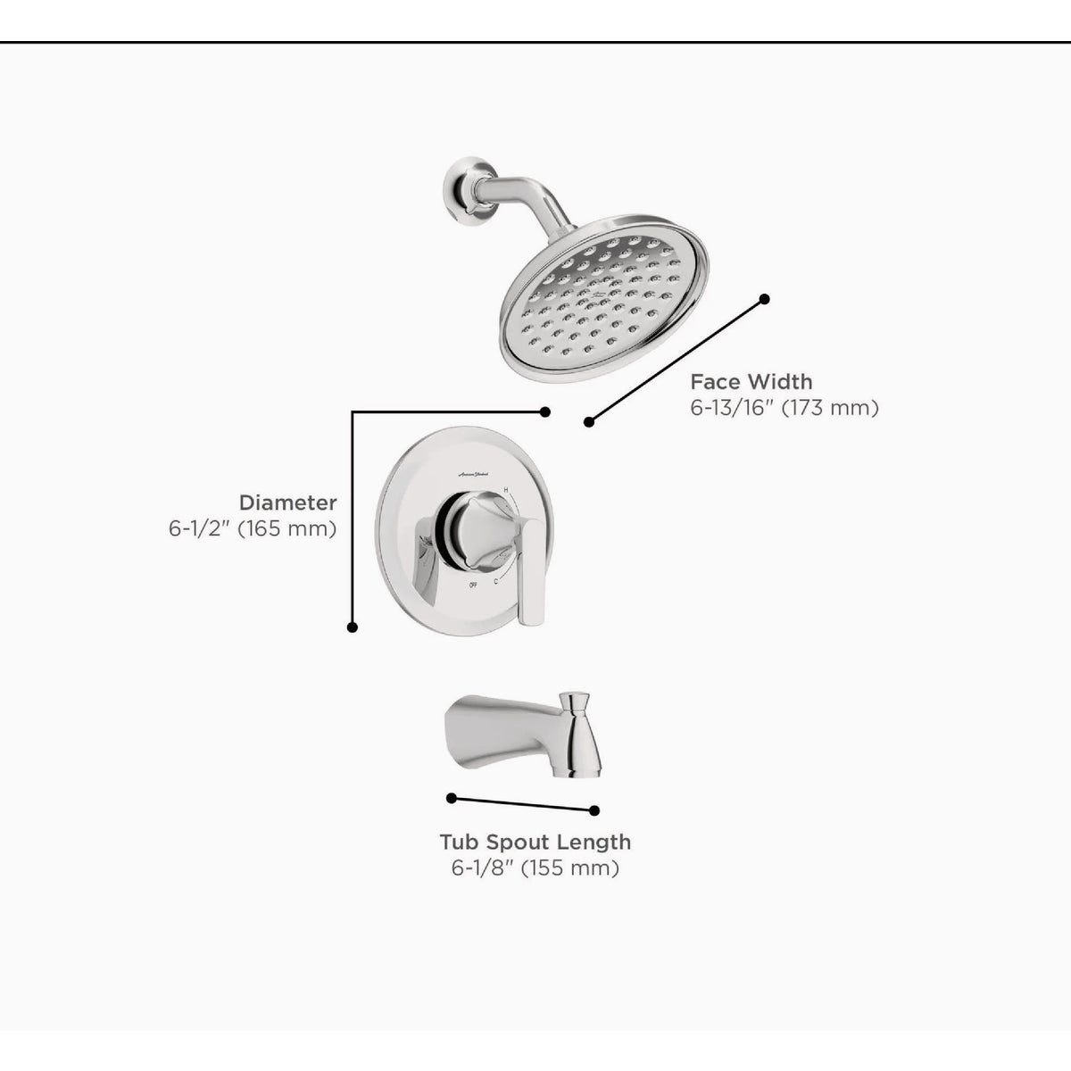 American Standard Becklow Chrome Single-Handle Lever Tub & Shower Faucet - photo 5 American Standard Becklow Chrome Single-Handle Lever Tub & Shower Faucet - photo 5