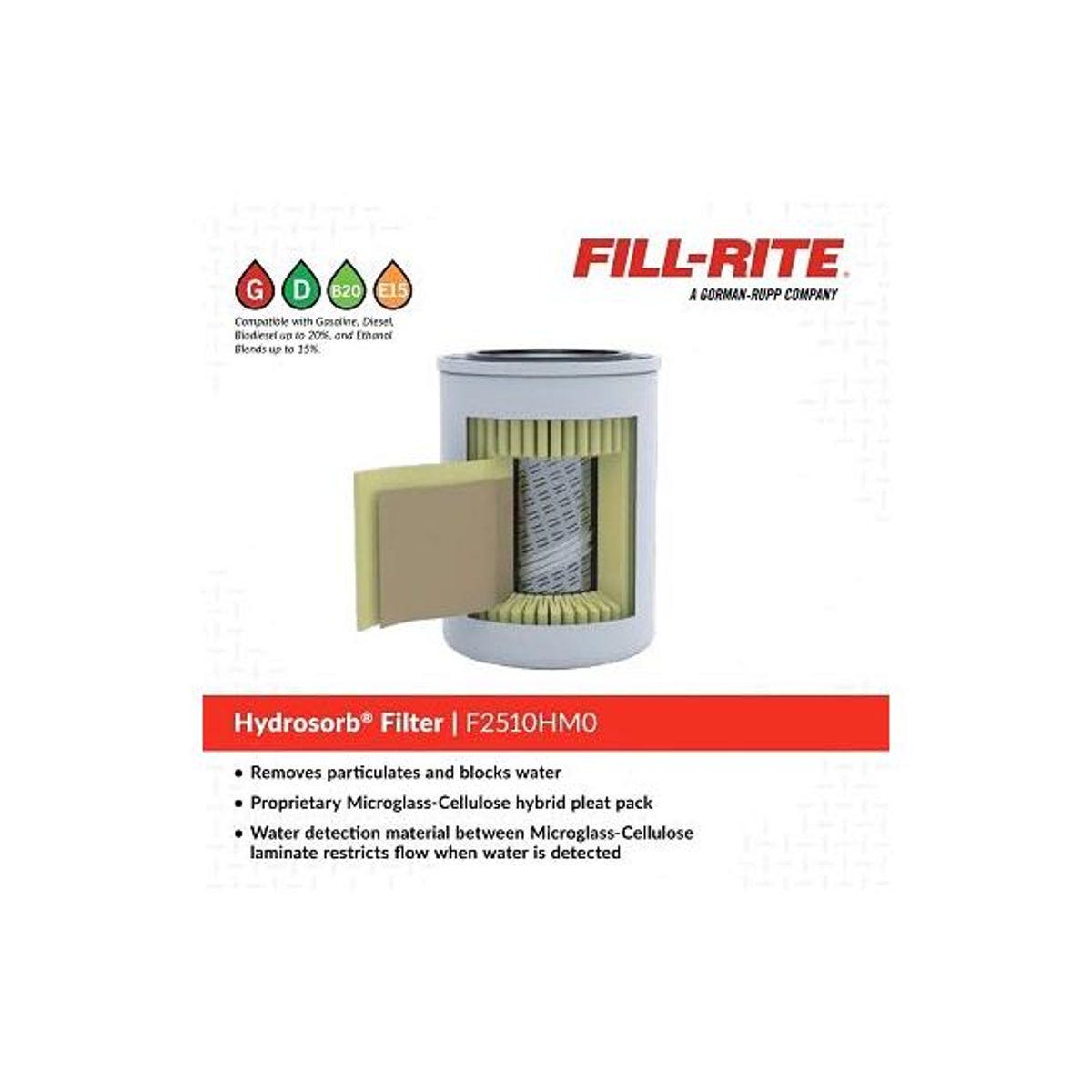 Fill-Rite 25 GPM 10 Micron Hydrosorb Water-Detecting Fuel Transfer Filter - photo 2