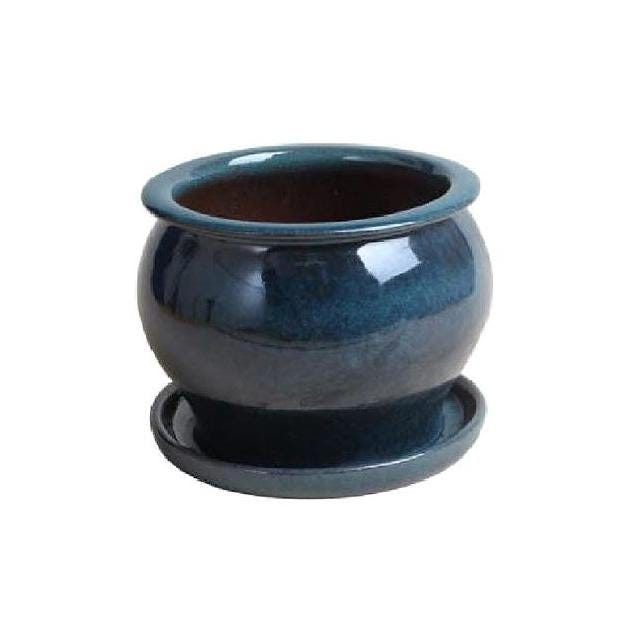 Trendspot 4 In. Dripping Blue Ceramic Studio Planter Trendspot 4 In. Dripping Blue Ceramic Studio Planter