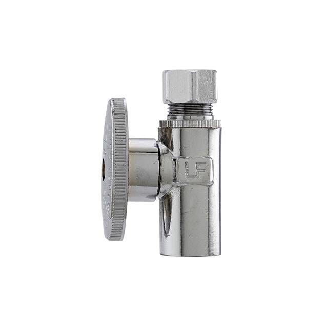 1/2 In. Copper Sweat x 3/8 In. O.D. Compression Chrome Straight Supply Stop Valve