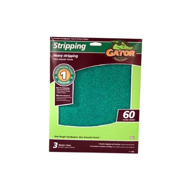 Gator 9 In. x 11 In. 60-Grit Sandpaper (3-Pack)