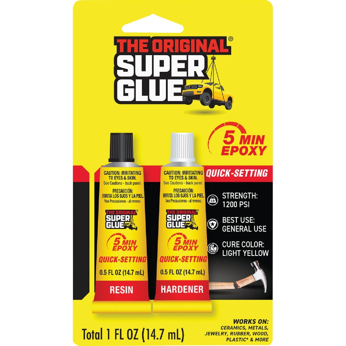 The Original Super Glue 5 Min. Epoxy 1/2 Oz. Resin and Hardener Tubes The Original Super Glue 5 Min. Epoxy 1/2 Oz. Resin and Hardener Tubes