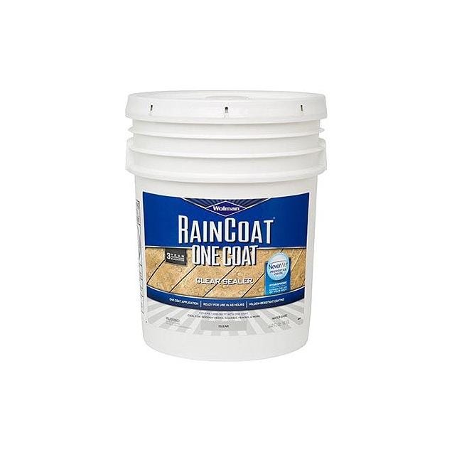 Wolman 5-Gal. Clear Raincoat 1-Coat Transparent Exterior Wood Sealer Wolman 5-Gal. Clear Raincoat 1-Coat Transparent Exterior Wood Sealer