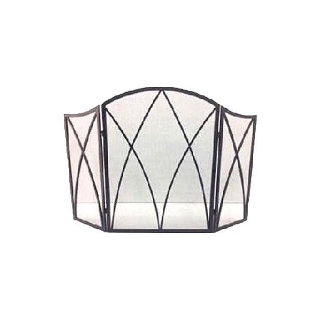Panacea 3-Panel Gothic Black Steel Fireplace Screen Panacea 3-Panel Gothic Black Steel Fireplace Screen
