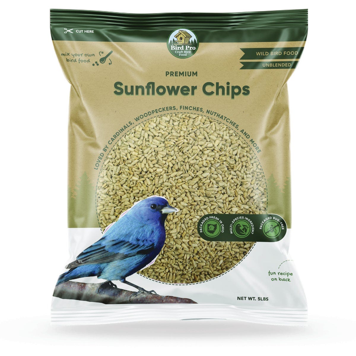 Bird Pro 5 Lb. Premium Sunflower Chips