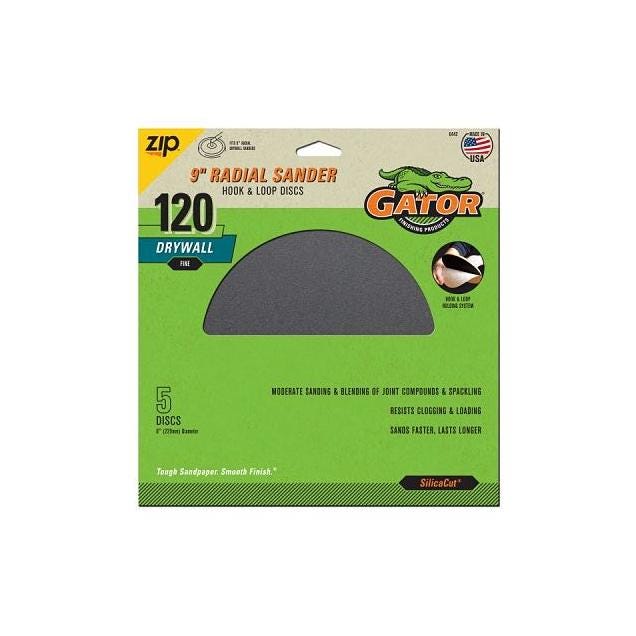 Gator 5-Pack 9 In. 120 Grit Radial Sander Drywall Sanding Discs