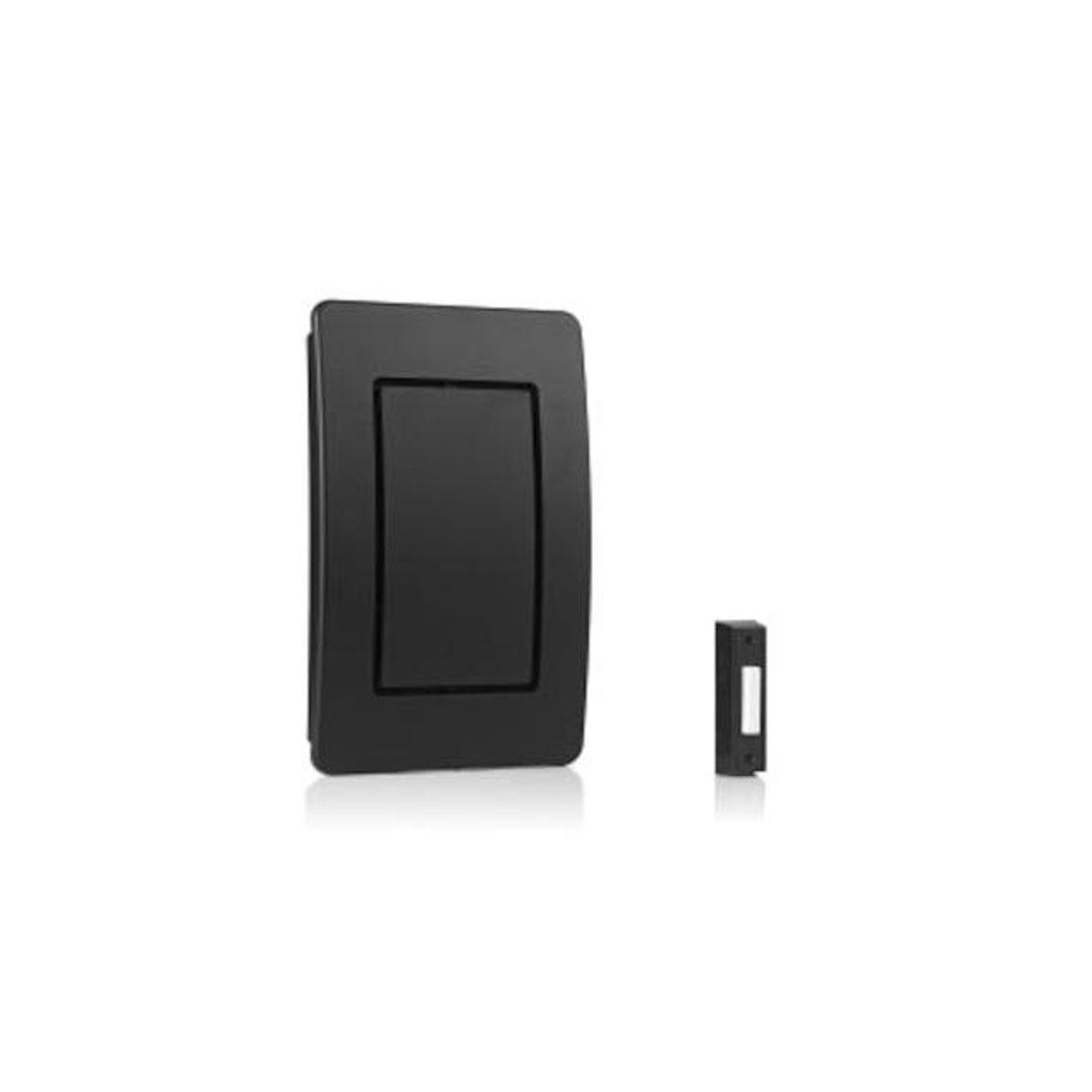 Globe Electric Wired Pushbutton Black Doorbell Chime Kit