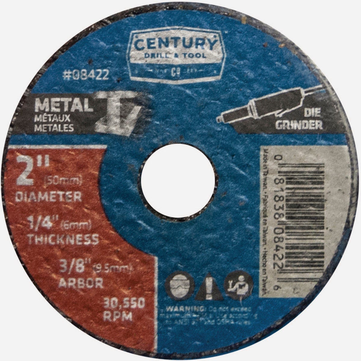 Century Drill & Tool 2 In. x 1/4 In. Metal Grinding Wheel