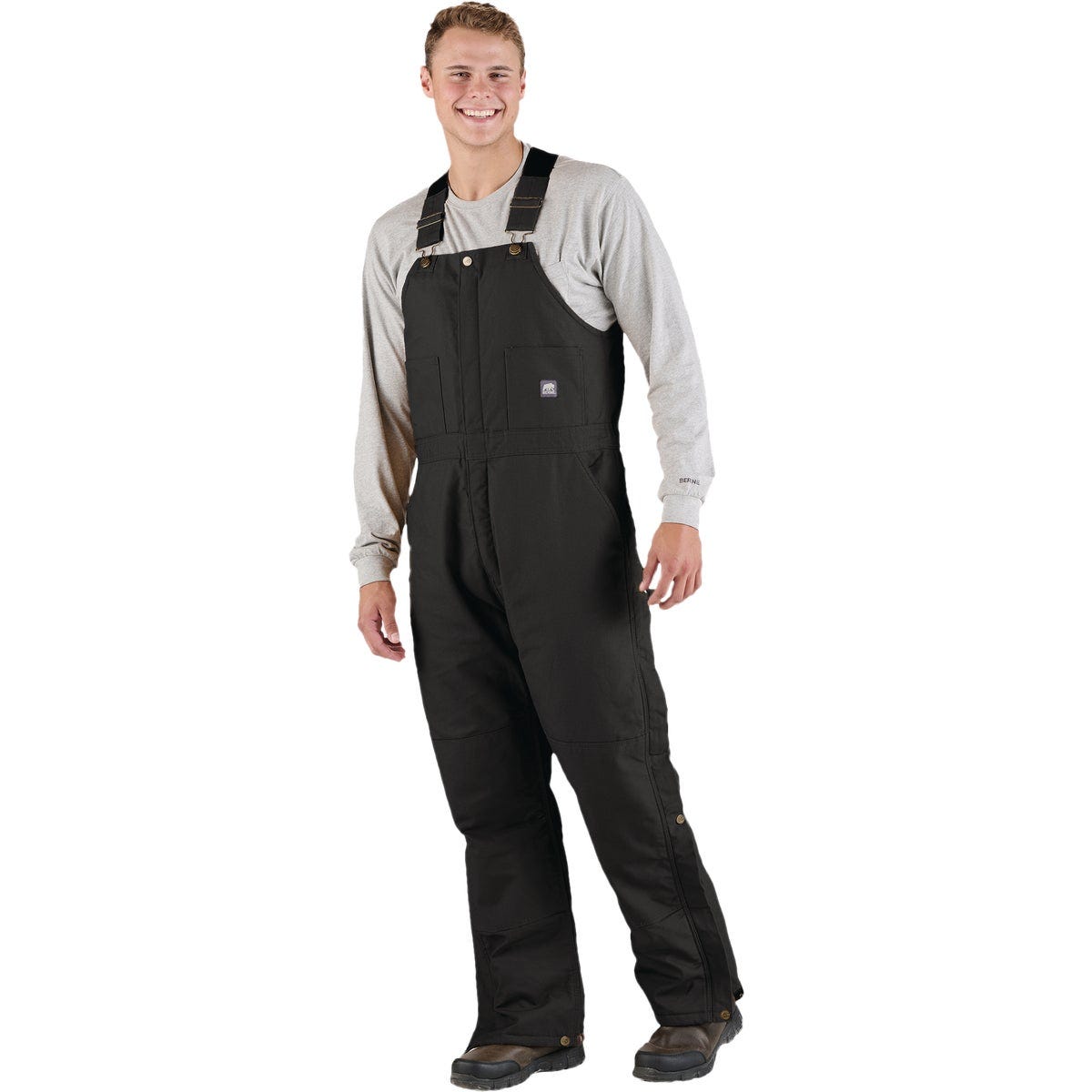 Berne Men's M Short Black Heritage Insulated Duck Bib Overall