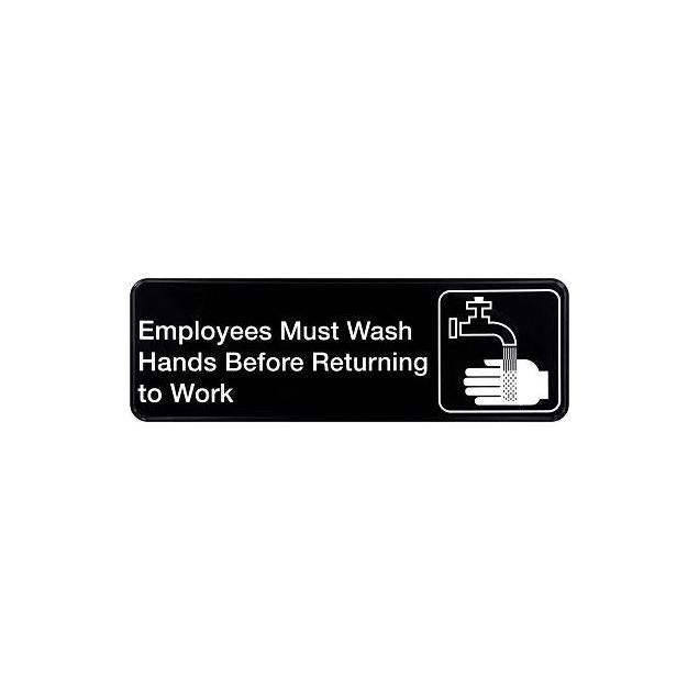 Hillman 3 In. x 9 In. Employees Wash Hands Sign