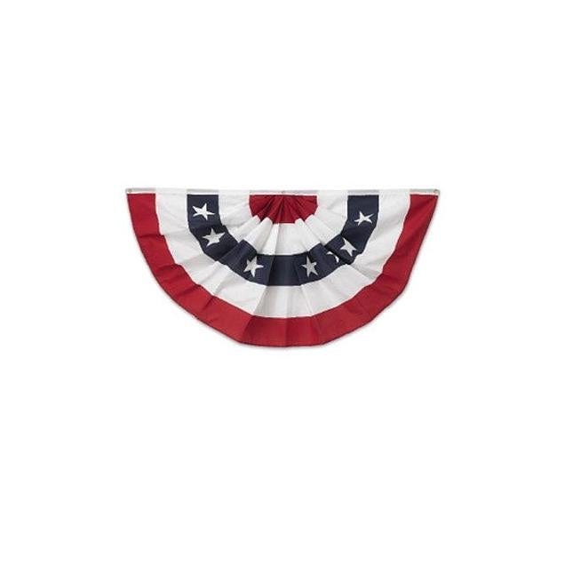 Annin 3 Ft. x 6 Ft. Pleated Polycotton U.S. Fan Flag Bunting