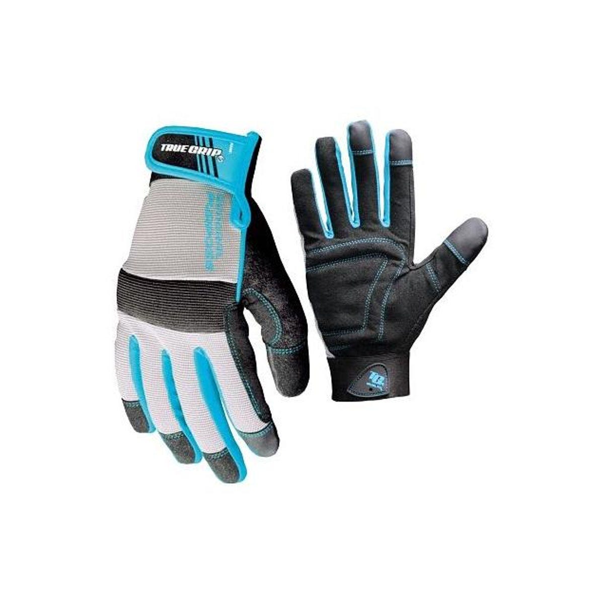 True Grip Women's Large Black/Blue General-Purpose Gloves