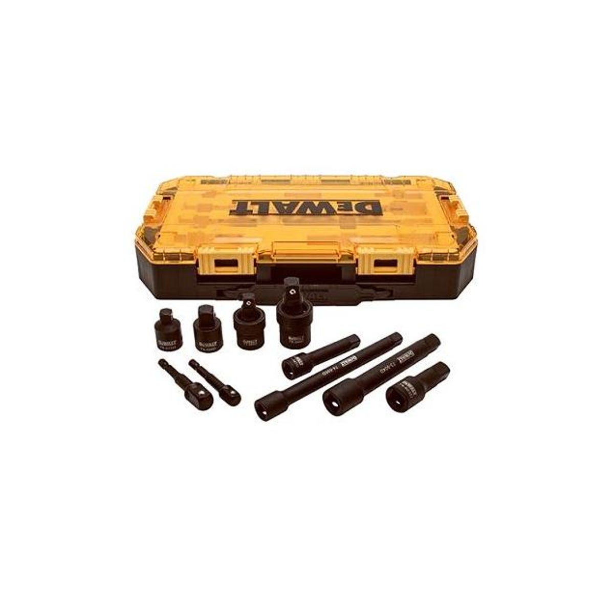 DeWalt 3/8 & 1/2 In. Drive Impact Socket Accessory Set (10-Piece)
