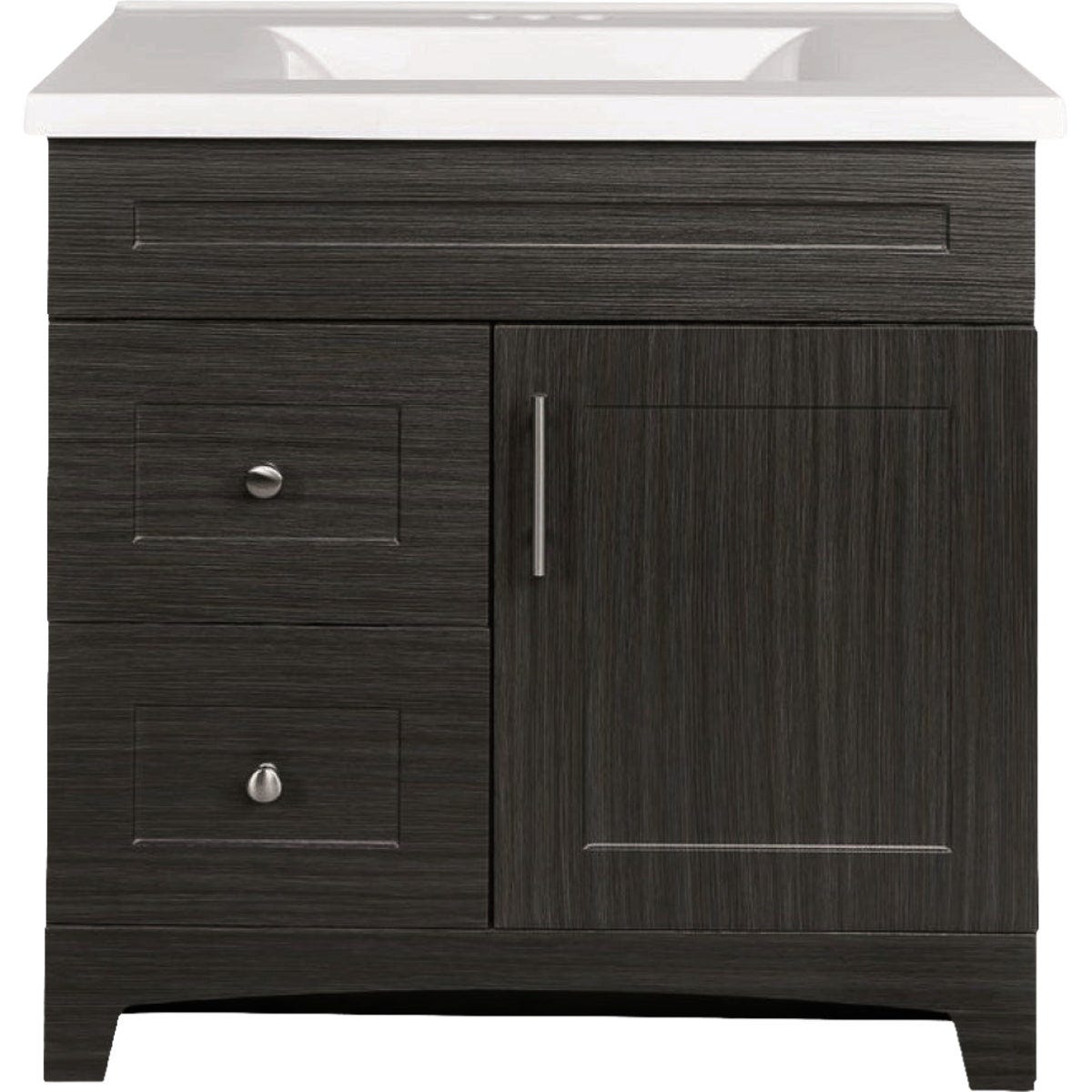 Royal Cabinets Moderna Grigio 31 In. W x 19 In. D x 36 In. H Vanity with White Cultured Marble Top - photo 9 Royal Cabinets Moderna Grigio 31 In. W x 19 In. D x 36 In. H Vanity with White Cultured Marble Top - photo 9