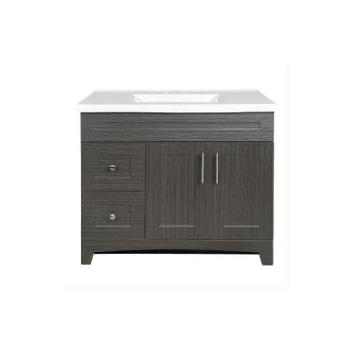 Royal Cabinets Moderna Grigio Finish Shaker Door & Drawer Vanity Combo Royal Cabinets Moderna Grigio Finish Shaker Door & Drawer Vanity Combo