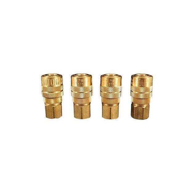 Milton 1/4 In. FNPT M-Style Air Compressor Coupler (4-Pack)