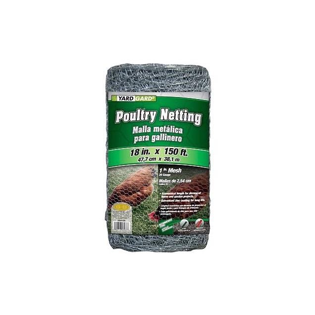 YardGard 1 In. Mesh 18 In. x 150 Ft. Galvanized Poultry Netting YardGard 1 In. Mesh 18 In. x 150 Ft. Galvanized Poultry Netting