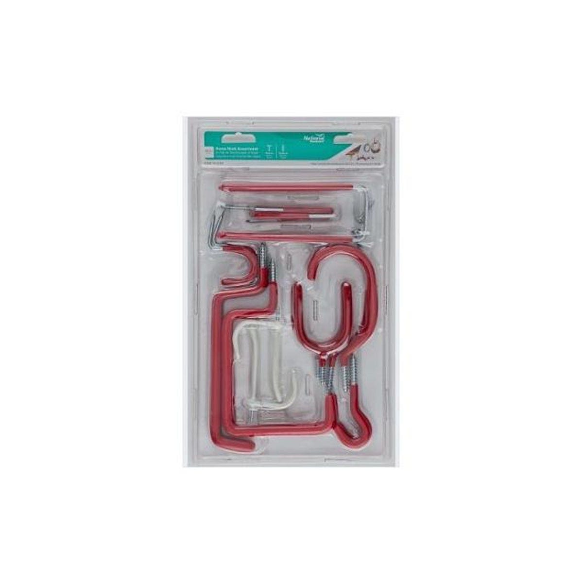 National Hardware Red Vinyl Coated Steel Assorted Hanging Hooks