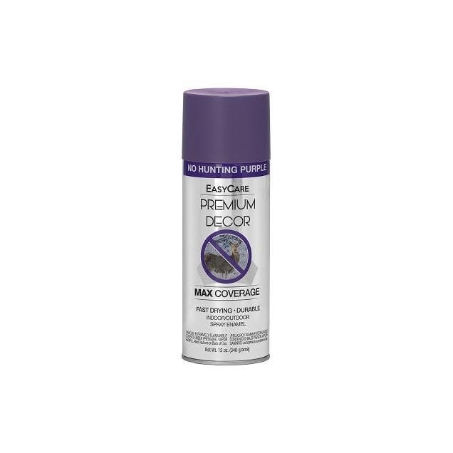 EasyCare Premium Decor 12 oz. "No Hunting" Purple Spray Paint