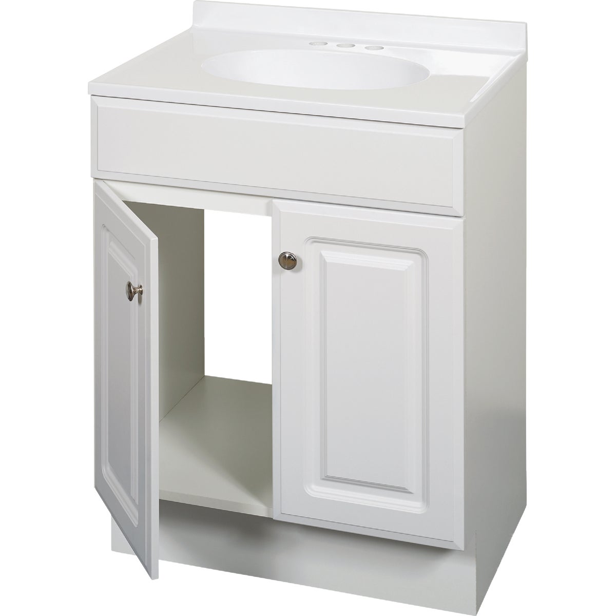 Zenith Zenna Home White 24 In. W x 35 In. H x 18 In. D Vanity with Zenith Zenna Home White 24 In. W x 35 In. H x 18 In. D Vanity with