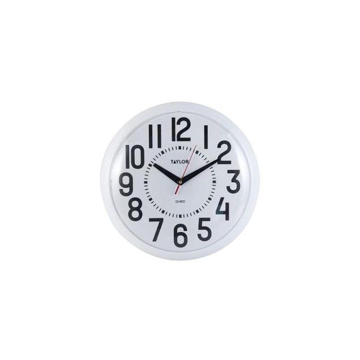 Taylor 13.25 In. White Quartz Wall Clock Taylor 13.25 In. White Quartz Wall Clock