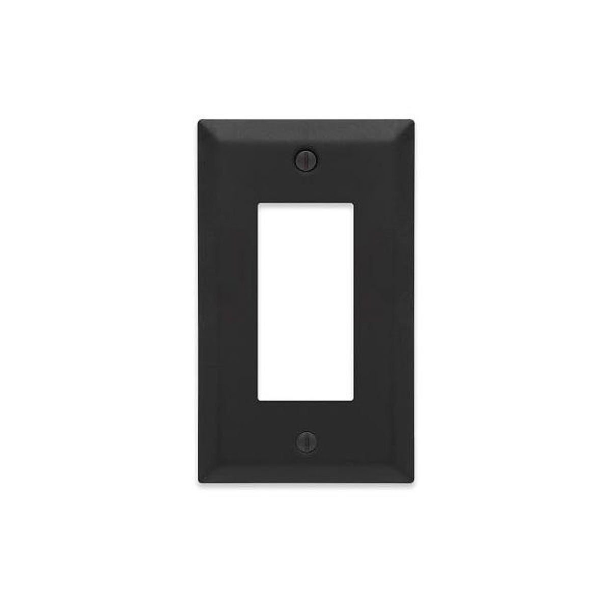 Westek Century Matte Black Steel 1-Rocker Wall Plate
