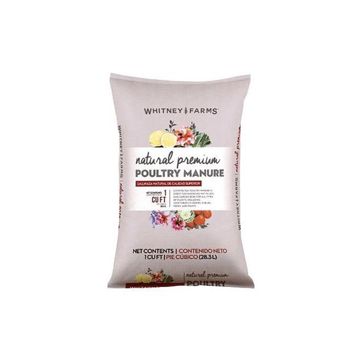 Whitney Farms 1 Cu. Ft. Natural Premium Poultry Manure Whitney Farms 1 Cu. Ft. Natural Premium Poultry Manure