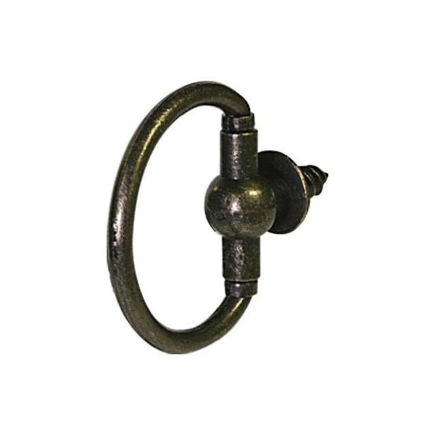 Hillman 1-1/8 In. Antique Brass Decorative Screw Ring (2-Pack) Hillman 1-1/8 In. Antique Brass Decorative Screw Ring (2-Pack)