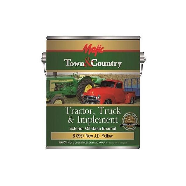 Majic Town & Country 1 Gal. New John Deere Yellow Tractor, Truck & Implement Oil Base Enamel Paint Majic Town & Country 1 Gal. New John Deere Yellow Tractor, Truck & Implement Oil Base Enamel Paint