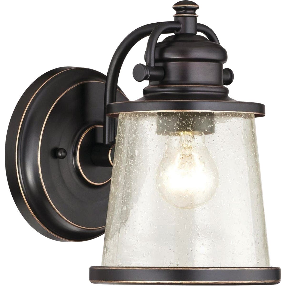 Westinghouse Emma Jane 1-Light Amber Bronze Outdoor Wall Lantern Westinghouse Emma Jane 1-Light Amber Bronze Outdoor Wall Lantern