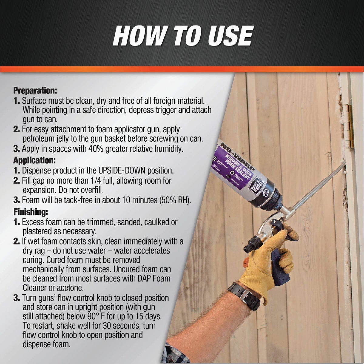 DAP Touch 'n Seal 20 Oz. No Warp Foam Sealant - photo 3