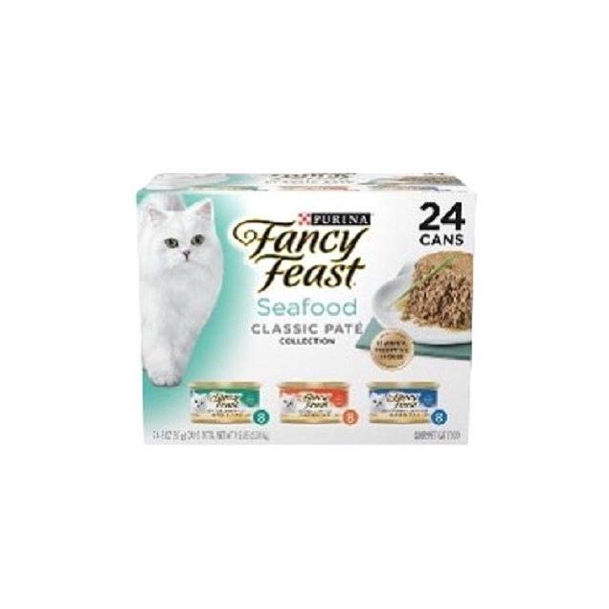Purina Fancy Feast Seafood Variety Cat Food (24-Pack) Purina Fancy Feast Seafood Variety Cat Food (24-Pack)