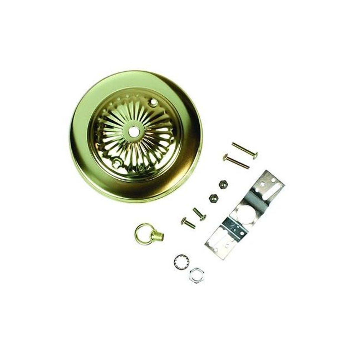 Jandorf 5 In. Dia. 7/16 In. Center Hole Oil Rubbed Brass Traditional Canopy Kit