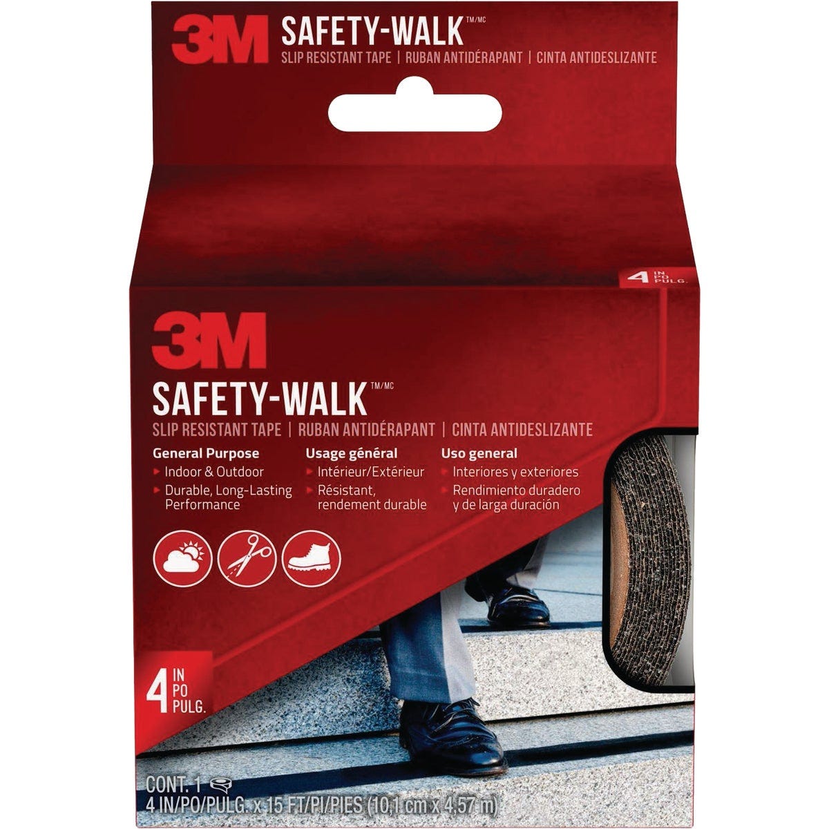 3M Safety-Walk 4 In. x 15 Ft. Black Slip Resistant Tape 3M Safety-Walk 4 In. x 15 Ft. Black Slip Resistant Tape