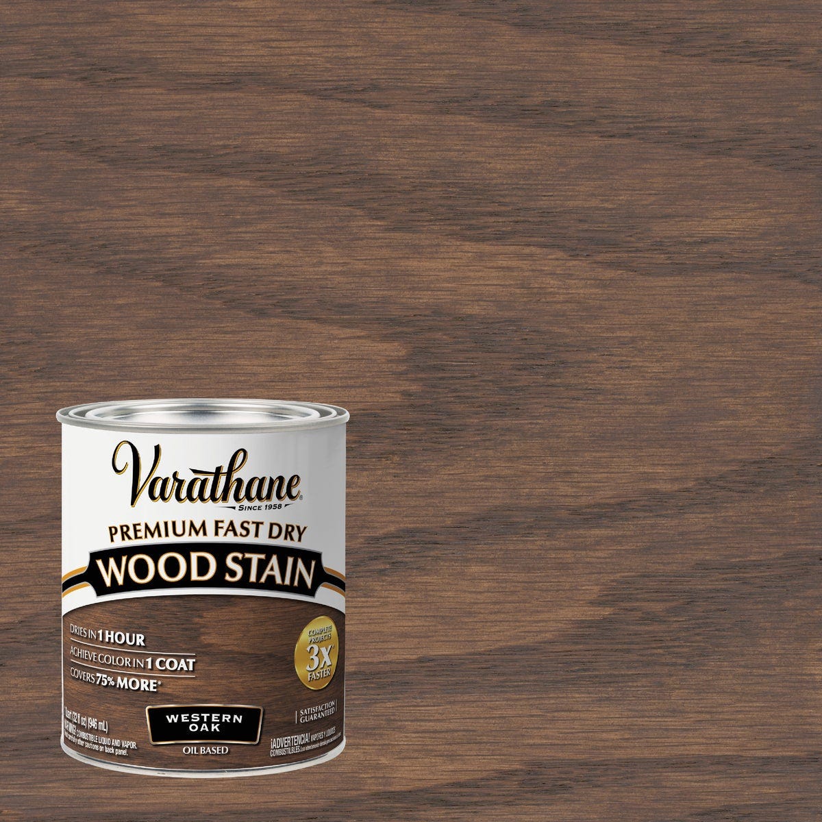 Varathane Western Oak Premium Fast Dry Interior Wood Stain, 1 Qt. Varathane Western Oak Premium Fast Dry Interior Wood Stain, 1 Qt.