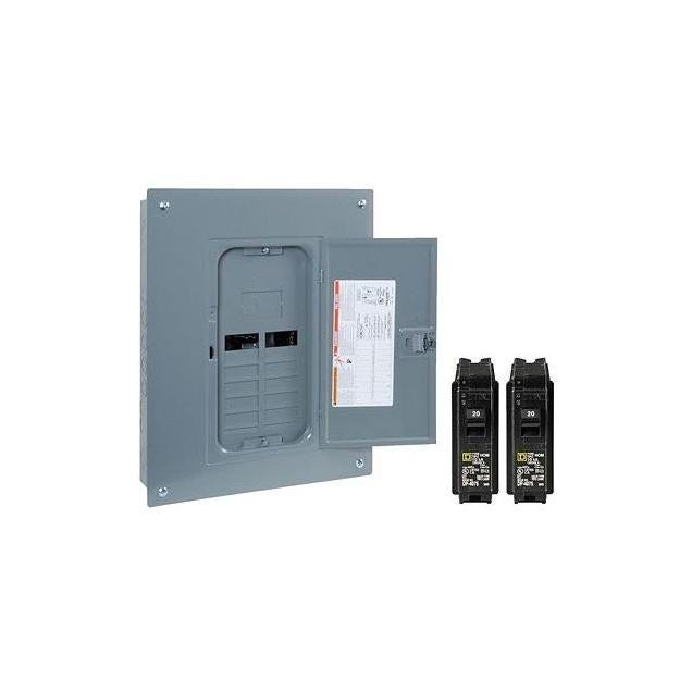 Square D 125A Homeline Main Lug Plug On Neutral Load Center Value Pack