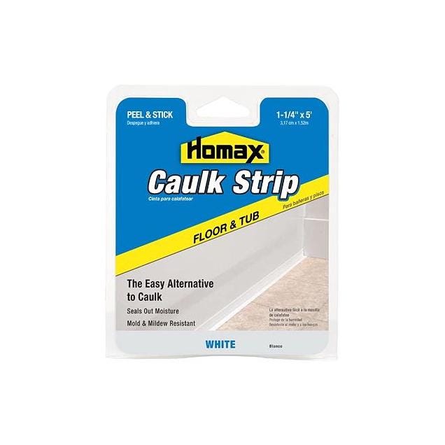 Homax 5 Ft. White Tub & Floor Caulk Strip