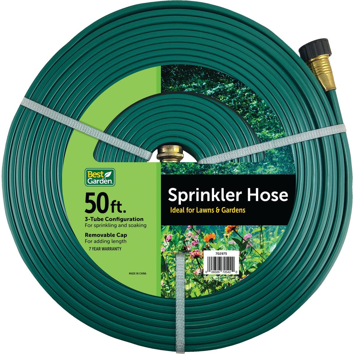 Best Garden Flexon 5/8 In. Dia. x 50 Ft. 3-Tube Sprinkler Hose Best Garden Flexon 5/8 In. Dia. x 50 Ft. 3-Tube Sprinkler Hose