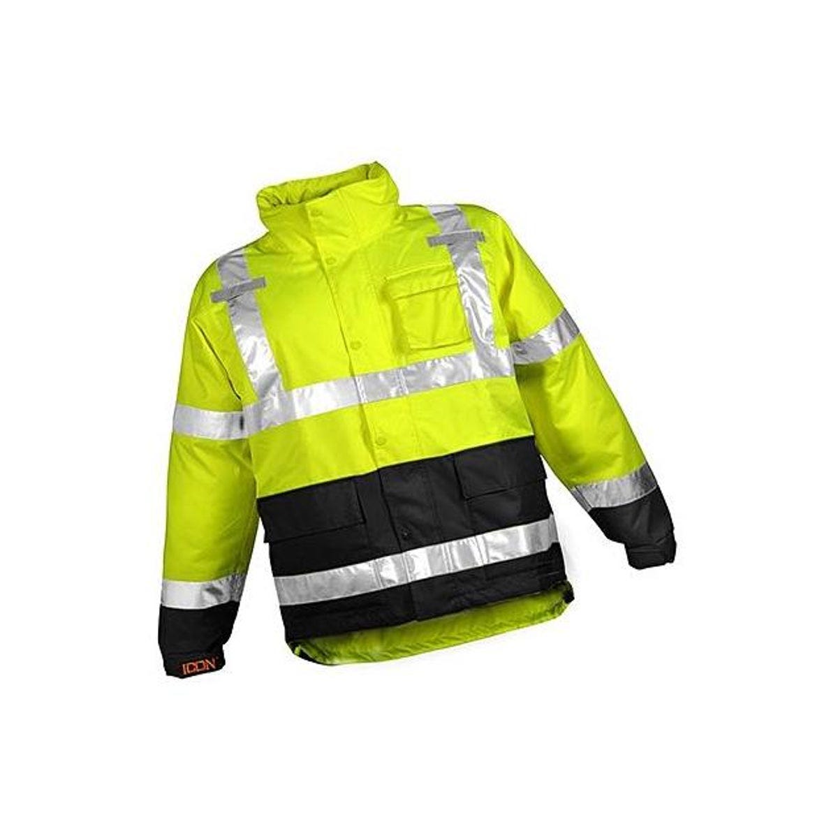 Tingley Icon XL Hi-Vis Lime 3000 Denier Waterproof Safety Jacket Tingley Icon XL Hi-Vis Lime 3000 Denier Waterproof Safety Jacket