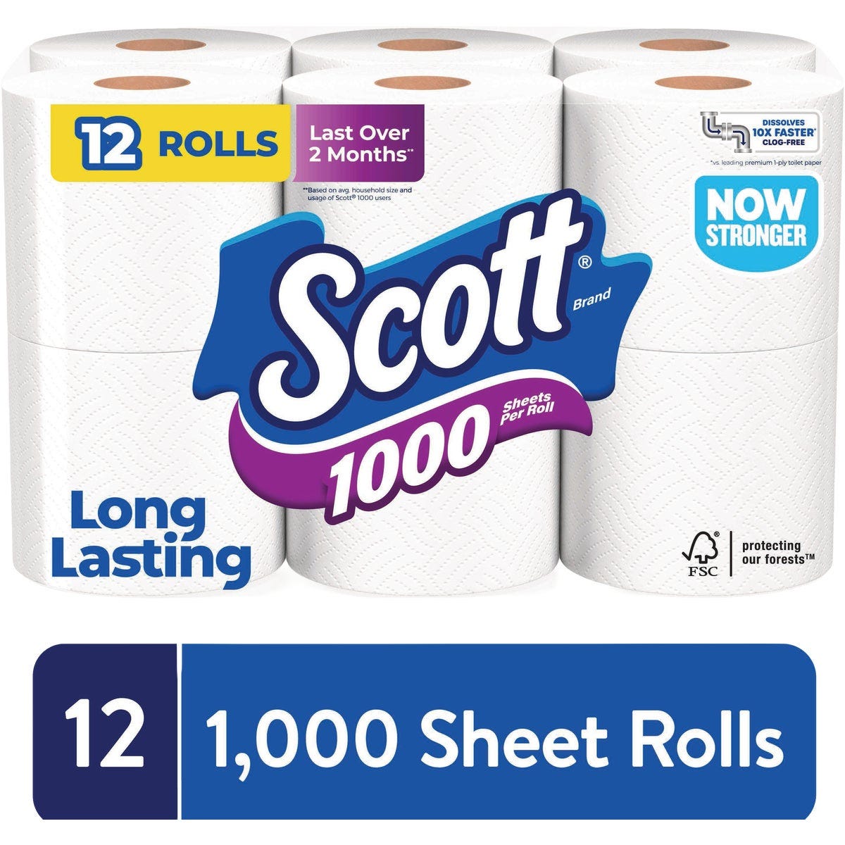 Scott 1-Ply White Bath Tissue (12 Rolls) - photo 5