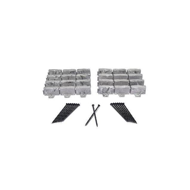 EasyFlex 10 Ft. Gray Faux Stone No-Dig Landscape Edging EasyFlex 10 Ft. Gray Faux Stone No-Dig Landscape Edging