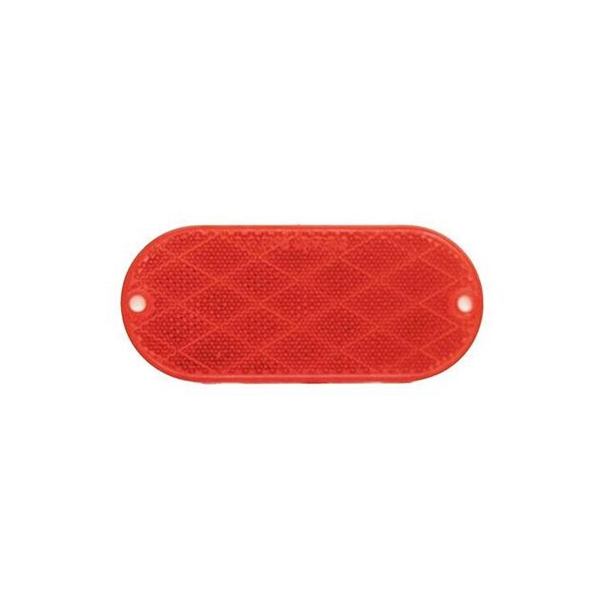 Uriah 4-3/8 In. x 1-7/8 In. Red Oval Self Adhesive Trailer Reflector