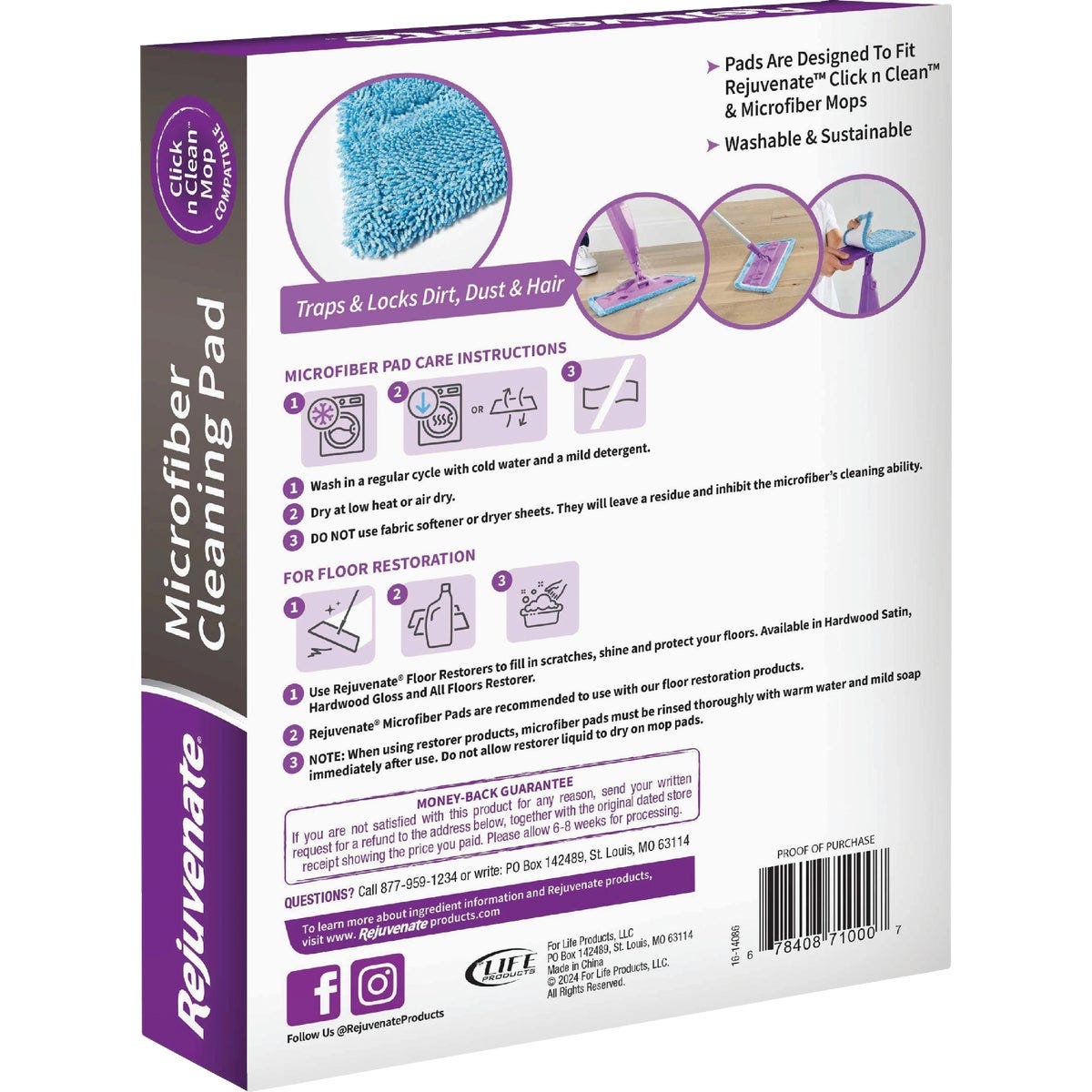 Rejuvenate Click n Clean 9 In. Microfiber Cleaning Pad - photo 2