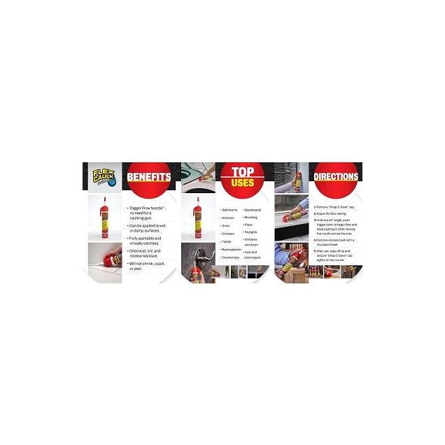 Flex Caulk 4.5 Oz. White Caulk - photo 2 Flex Caulk 4.5 Oz. White Caulk - photo 2