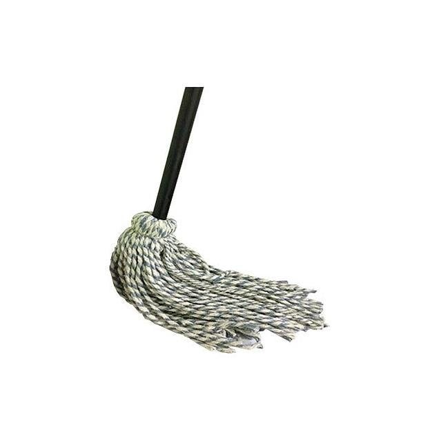 ABCO Products #12 Natural Yarn Cotton Deck Mop with 48 In. Wood Handle ABCO Products #12 Natural Yarn Cotton Deck Mop with 48 In. Wood Handle
