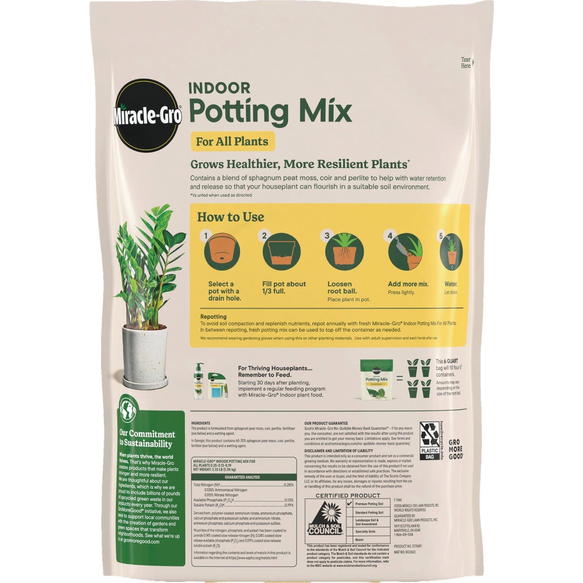 Miracle-Gro 6 Qt. Indoor Potting Mix - photo 2 Miracle-Gro 6 Qt. Indoor Potting Mix - photo 2