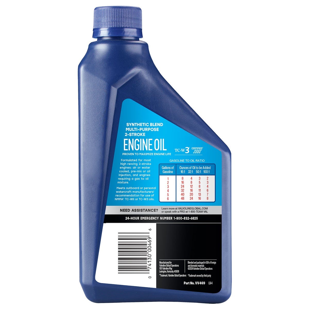 Valvoline 16 Oz. 2-Stroke Outboard Marine Motor Oil - photo 2