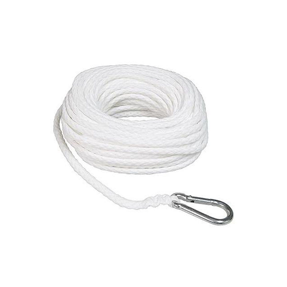 Donovan Marine 3/8 In. x 100 Ft. White Braided Polypropylene Anchor Line