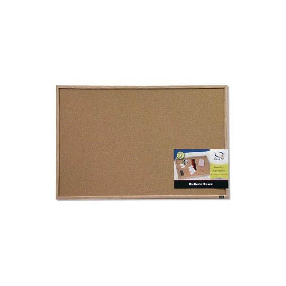 Acco 23 x 35 In. Cork Bulletin Board with Oak Frame