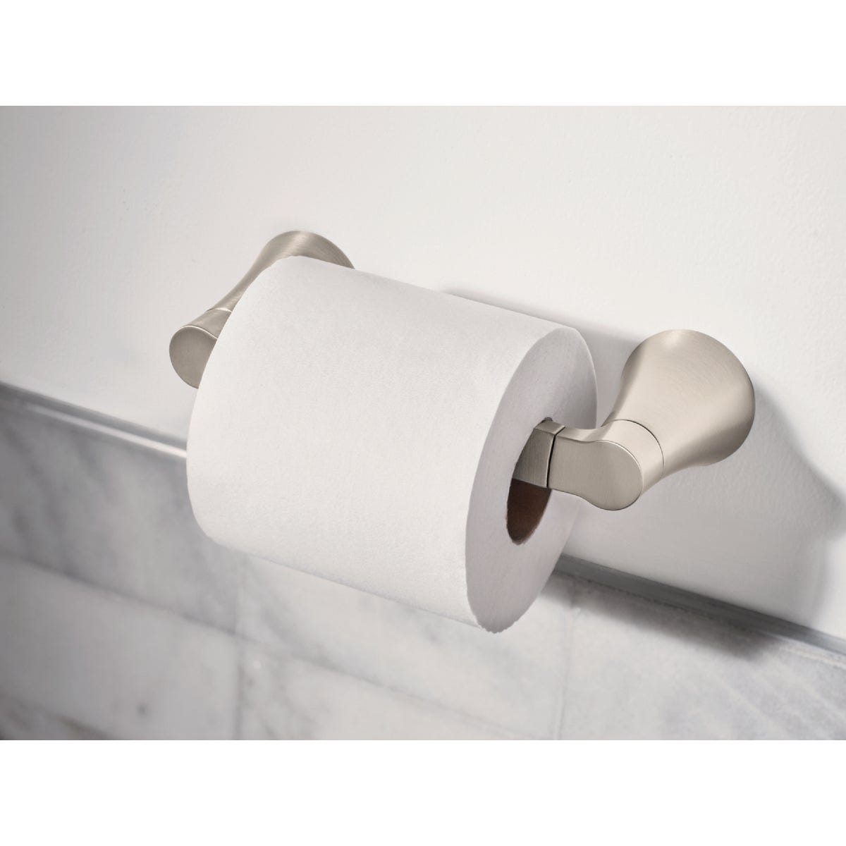 Moen Mikah Wall Mount Pivoting Paper Holder, Spot Resist Brushed Nickel - photo 2